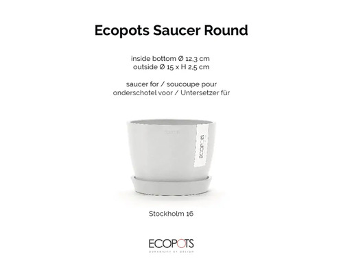 Runde Untertasse für Pflanzgefäße