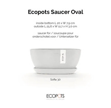 Ecopots Sofia 30 Untersetzer, ovale Form