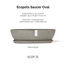 Ecopots Untersetzer Oval Sofia Long 56