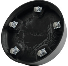 Unterseite eines Pflanzenrollers mit Rollen