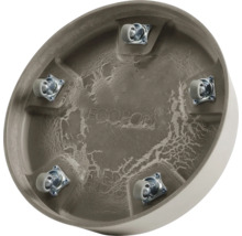 Unterseite eines Blumentopfuntersetzers mit Rollen