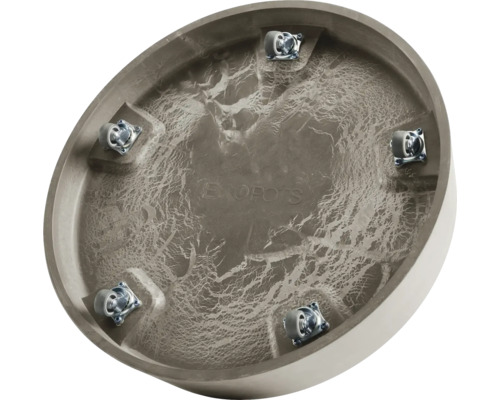 Unterseite eines Blumentopfuntersetzers mit Rollen