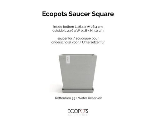 Ecopots Untersetzer quadratisch