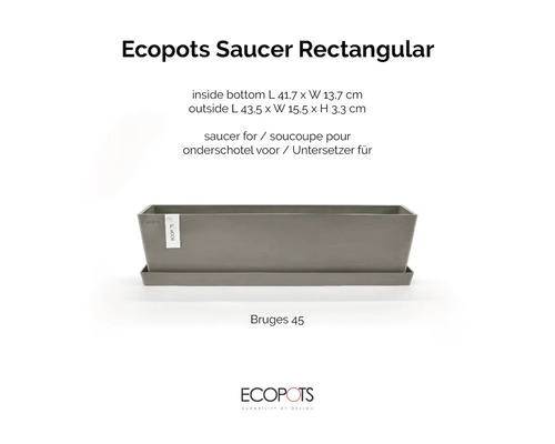Ecopots Untersetzer rechteckig, Modell Brügge 45