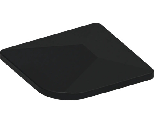 Schwarze rechteckige Abdeckkappe