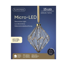 Micro LED Dekolicht mit Batteriebetrieb und Timerfunktion, circa 16 Zentimeter Durchmesser