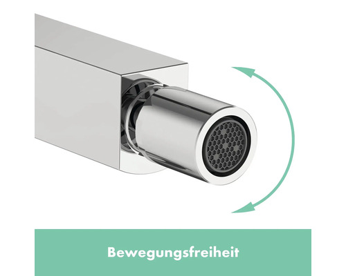 Beweglicher Wasserhahn zur flexiblen Nutzung im Badezimmer