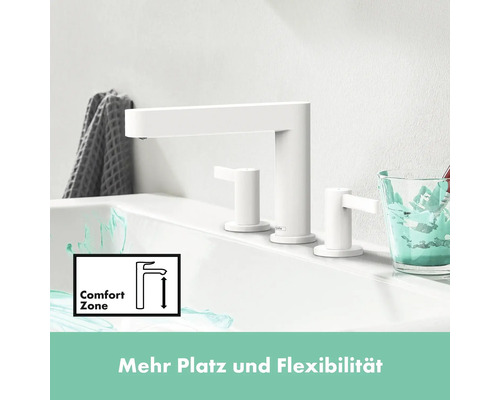 Waschtischarmatur zur Wandmontage mit ComfortZone