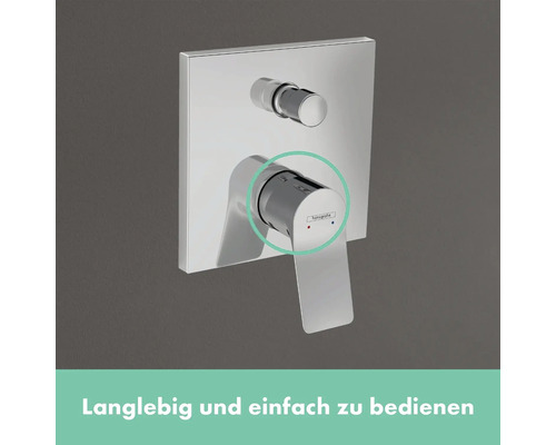 Aufputz-Duscharmatur aus Metall mit Hansgrohe Logo