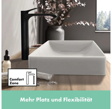 Waschtischarmatur hansgrohe Vivenis mit hohem Auslauf ohne Zugstange schwarz matt