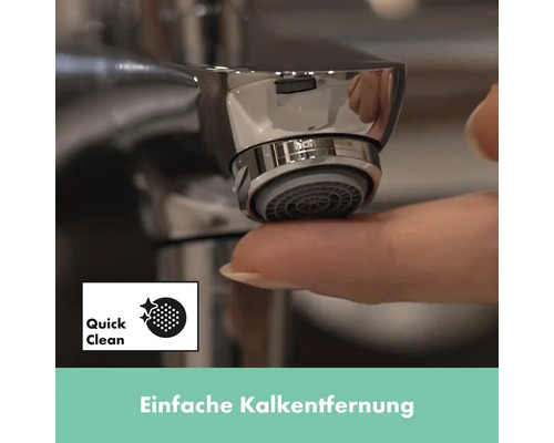 Wasserhahn mit Quick Clean Funktion für einfache Kalkentfernung