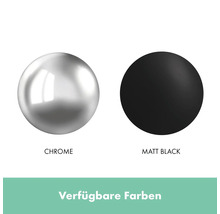 Verfügbare Farben: Chrom und Mattschwarz