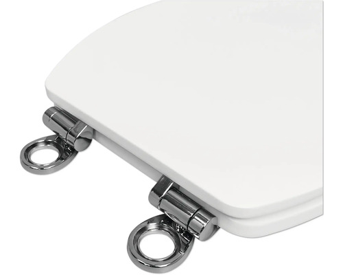 Toilettendeckel mit Chromscharnieren