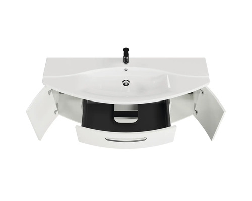 Waschtisch mit Unterschrank, Waschbecken, Schublade und zwei Türen