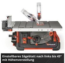 Einhell Tischkreissäge mit einstellbarem Sägeblatt und Höhenverstellung