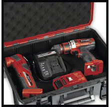 Einhell Werkzeugset mit Akku-Bohrschrauber, Multifunktionswerkzeug, Ladegerät und Akku im Werkzeugkoffer