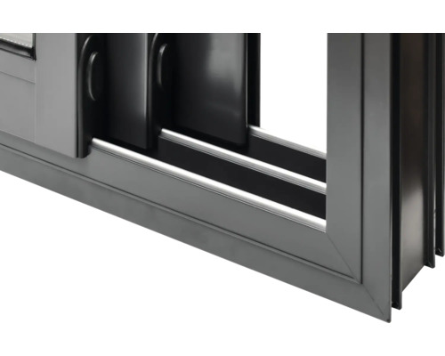 Detailansicht eines Schiebefensters