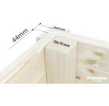 Gartenhaus Palmako Andrea 17,1 m² Schiebetür Isolierglas inkl. Fußboden 639 x 402 cm braun