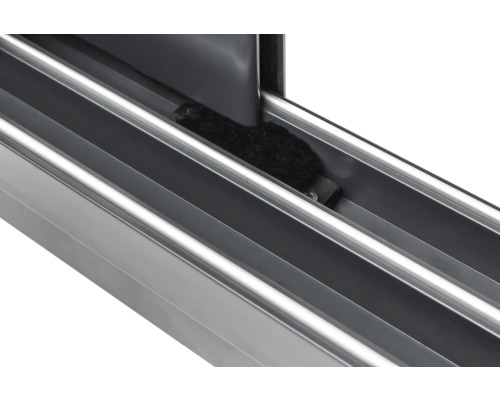 Detailansicht einer Aluminium-Gleitschiene