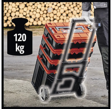 Stapelbare Werkzeugkoffer mit Rollen und einer Traglast von 120 Kilogramm