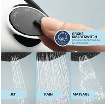 Grohe SmartSwitch Duschkopf mit Strahlarten Jet, Rain und Massage