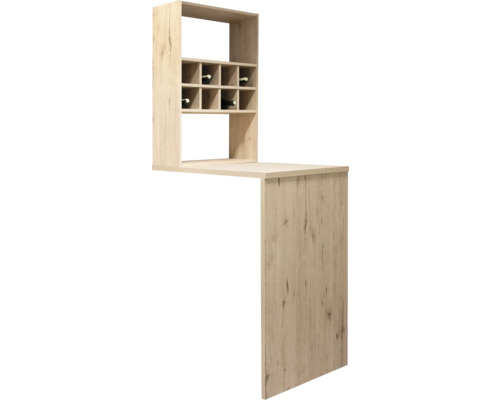 Bartisch mit Weinregal aus Holz