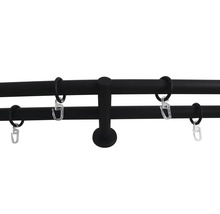 Doppelgardinenstange mit Gardinenringen und Haken