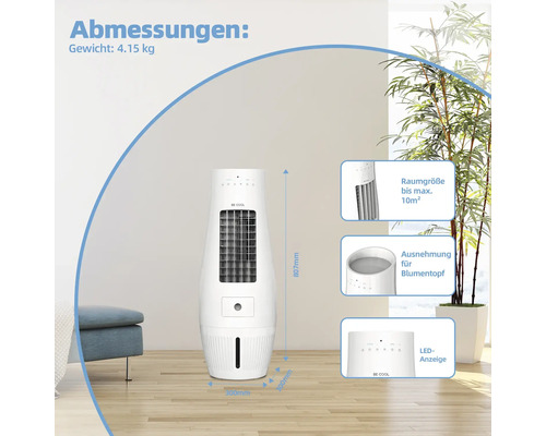 Luftkühler mit Abmessungsangaben