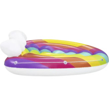 Aufblasbare Regenbogeninsel mit Rückenlehne für den Pool