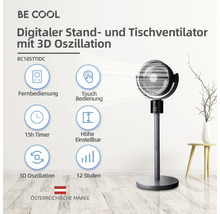 Digitaler Stand- und Tischventilator mit 3D Oszillation von Be Cool