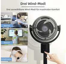 Ventilator mit drei Windmodi für maximalen Komfort