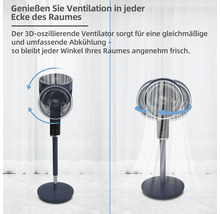 3D oszillierender Ventilator für umfassende Kühlung