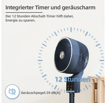 Standventilator mit integriertem Timer und geringem Geräuschpegel