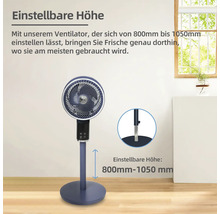 Standventilator mit einstellbarer Höhe für Innenräume