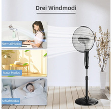 Ventilator mit drei Windmodi für Büro, Wohnzimmer und Schlafzimmer