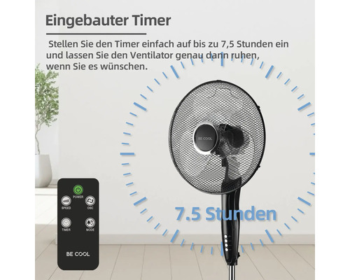 Ventilator mit Timerfunktion und Fernbedienung