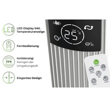 Turmventilator mit LED-Display, Fernbedienung und Ionisierungsfunktion