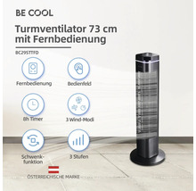 Turmventilator, 73 cm hoch, mit Fernbedienung