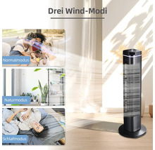 Turmventilator mit drei Windmodi: Normalmodus, Naturmodus und Schlafmodus.