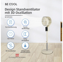 Design Standventilator mit 3D Oszillation und Fernbedienung