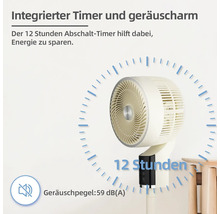 Standventilator mit integriertem Timer und geringem Geräuschpegel