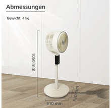 Standventilator mit den Maßen 1050 mm Höhe und 310 mm Breite
