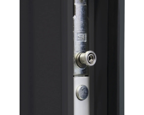 Detailansicht eines Türschlosses mit Drehknopf