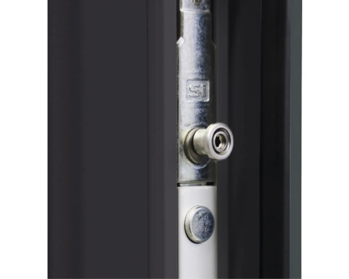 Detailansicht eines Türschlosses mit Drehknopf