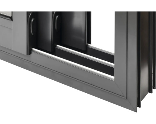 Detailansicht eines Schiebefensters