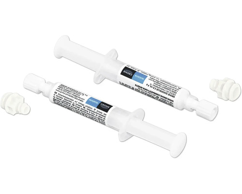 Zwei Kartuschen Grohe QuickGlue Klebstoff mit Dosierspitze