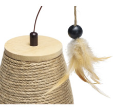 Kratzbaum mit Seil und Feder für Katzen