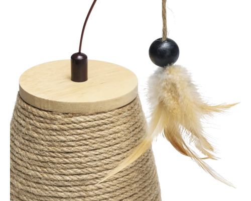 Kratzbaum mit Seil und Feder für Katzen