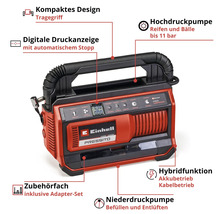 Einhell Pressito 18 Volt Hybrid Kompressor mit Digitalanzeige