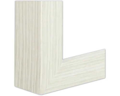 Eckdetail eines hellen Holzrahmens